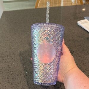 Starbucks Iridescent Lavender Studded Cold Cup with Straw
